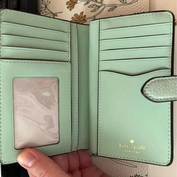 Kate Spade Light Green Leather Wallet - Picture 3 of 5